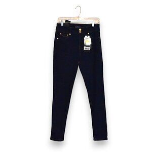 Diamante Every Day Straight Skinny Dark Denim Jeans